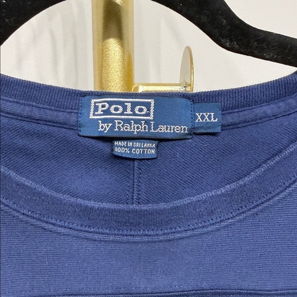 Ralph Lauren Men’s Navy Crew Neck  long sleeve Shirt Size XXL - Picture 3 of 6